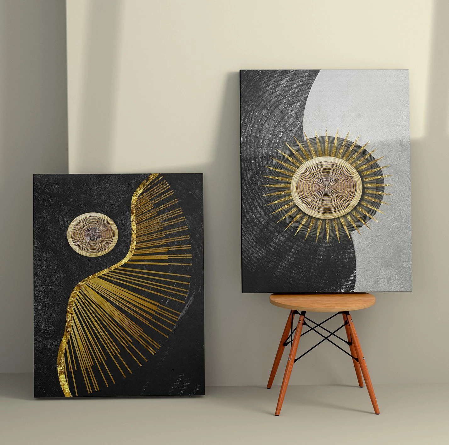 Pikturë dekorative në kanavacë (2 copë), Wallity, 2KNV4313, 50x70cm