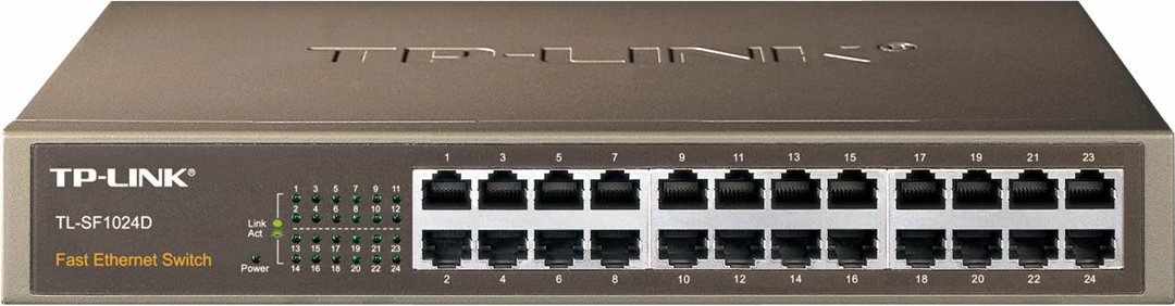 Switch TP-Link TL-SF1024D, 24 porta, Fast Ethernet, Kasë metalike