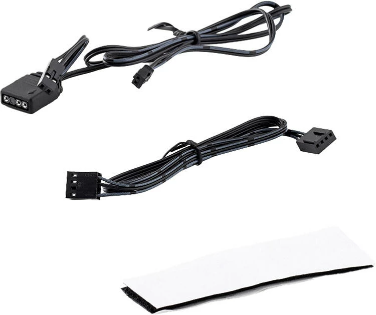 Kontroller PWM/ARGB për ventilatorë PC, Darkflash RC2, 6x ARGB 5V 3-pin, 5x PWM, sinkronizim me pllaka amë, i zi
