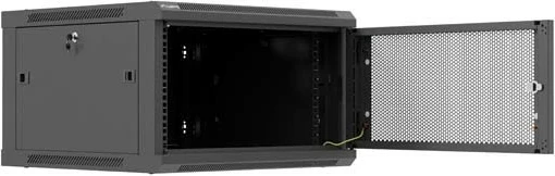 Kasë rack LANBERG 19" 6U 600x600mm, e zezë, derë me vrima