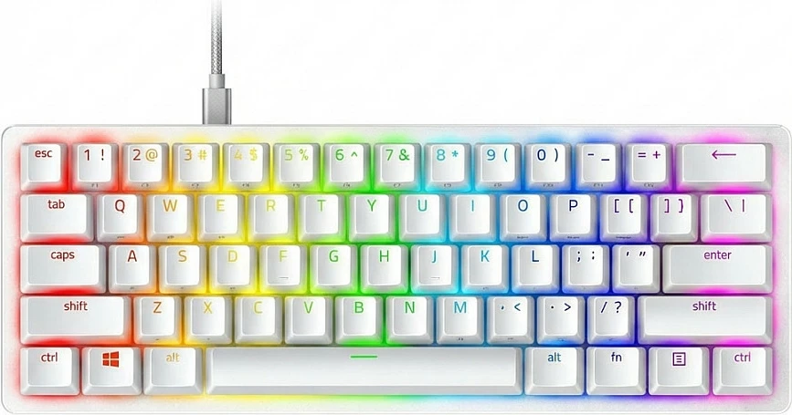 Tastierë Razer Huntsman V3 Pro Mini, DE Layout, RGB, e bardhë