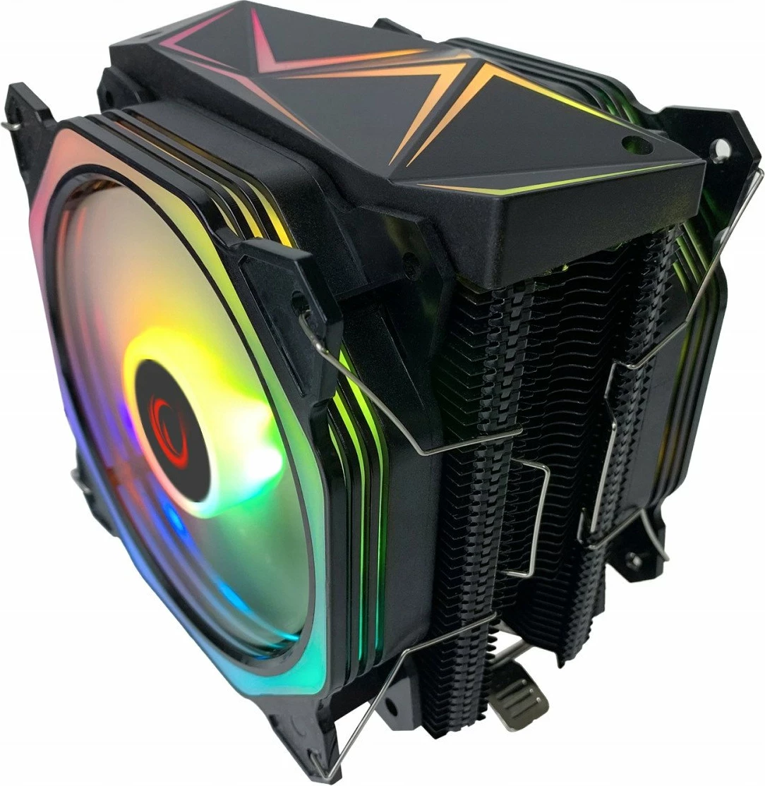 Ftohës CPU Rampage Octagon C60 OCTAGONC60-BLACK, 2x120mm ARGB, 180W TDP, i zi