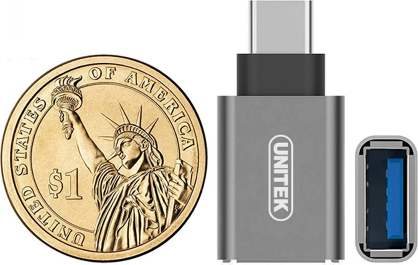 Përshtatës USB-C 3.0, Unitek, hiri