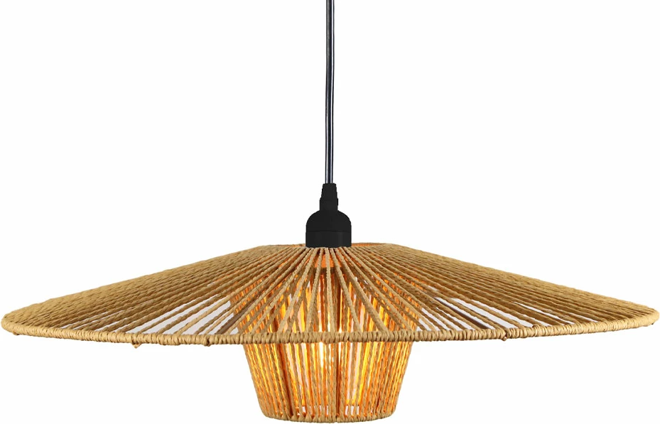 Llambë tavani Noosh, metal, litar natyral, 50x50x14cm