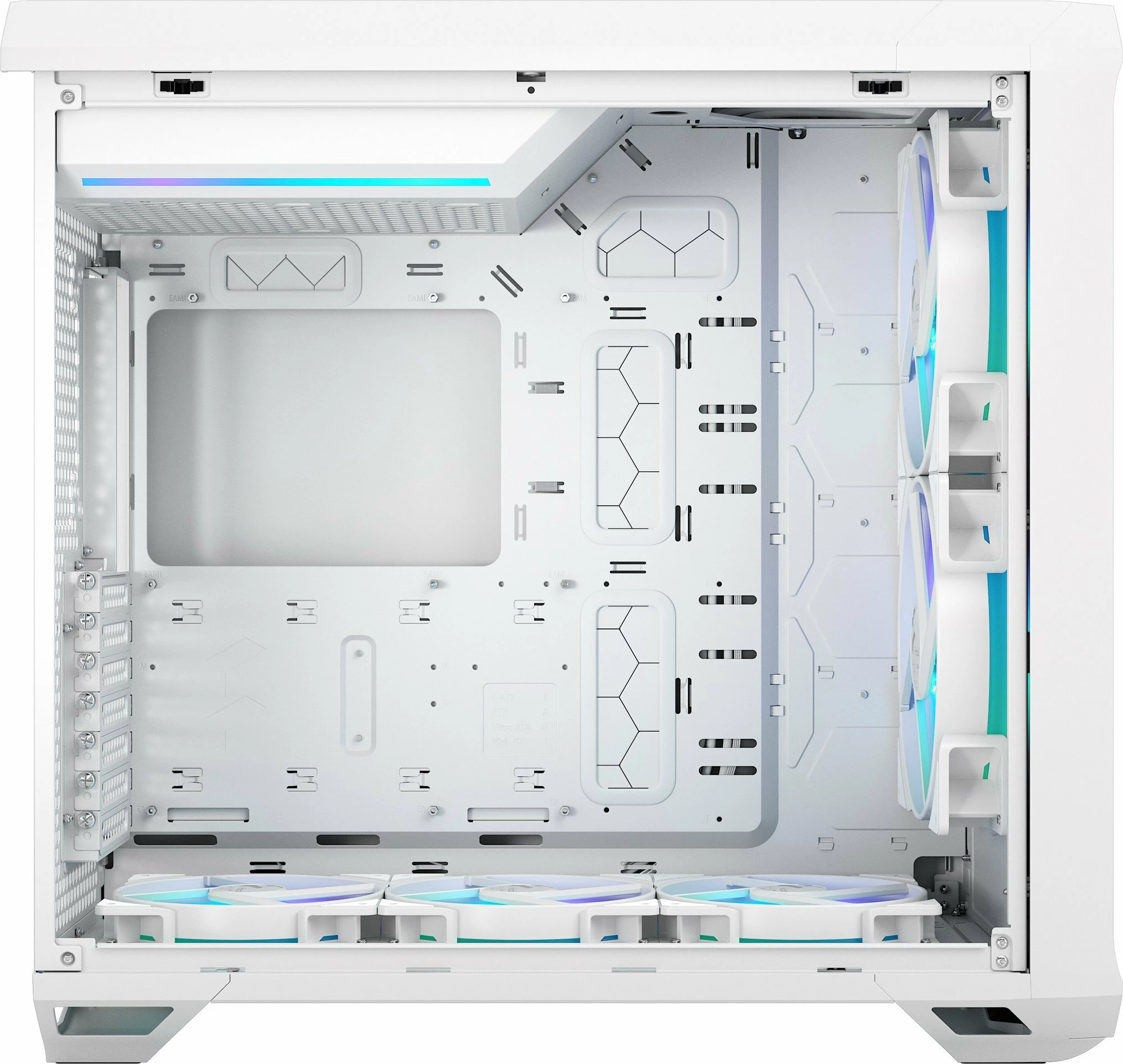 Kasë Fractal Design Torrent RGB TG Clear Tint (FD-C-TOR1A-07) Full Tower ATX/eATX, 5 ventilatorë, USB-C, e bardhë