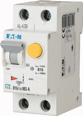 Ndërprerës diferencial/automatik Eaton PXK-C16/1N/003-A, 16A, 30mA, 1P+N, 240V, IP20