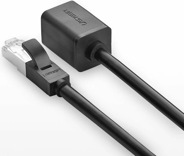Kabllo rrjeti Ugreen NW112 11282, RJ45 (femër) - RJ45 (mashkull), Cat. 6, 3m, e zezë