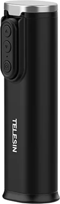 Mbajtës telefoni me telekomandë Bluetooth Telesin P1-HSS-01, kapëse 0–4 cm, për telefona 4.7–6.9", fije 1/4", palosshëm, i zi