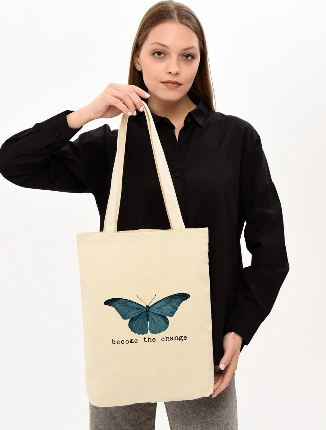 Torbë tote Zoozie Bags, ngjyrë krem, 1094