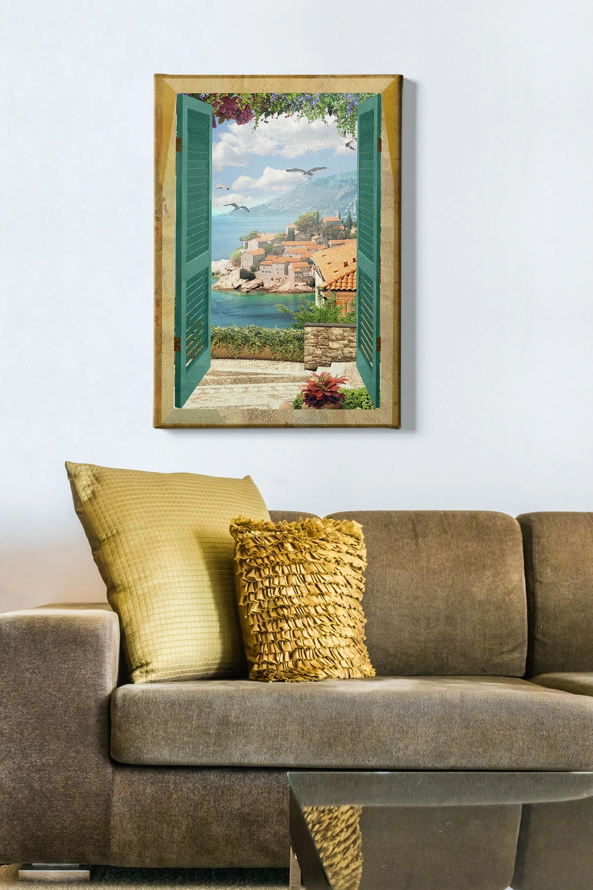 Pikturë dekorative në kanavacë, shumëngjyrëshe, kornizë druri, 50x70cm