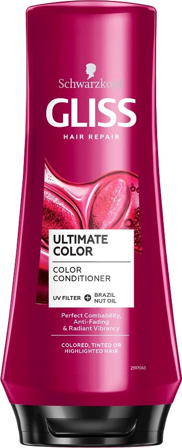 Kondicioner për flokë të ngjyrosura Gliss Ultimate Color për femra, 200ml