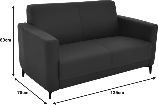 Divan dy ulësesh Sidica I PU ngjyrë bezhë 135x82x81cm