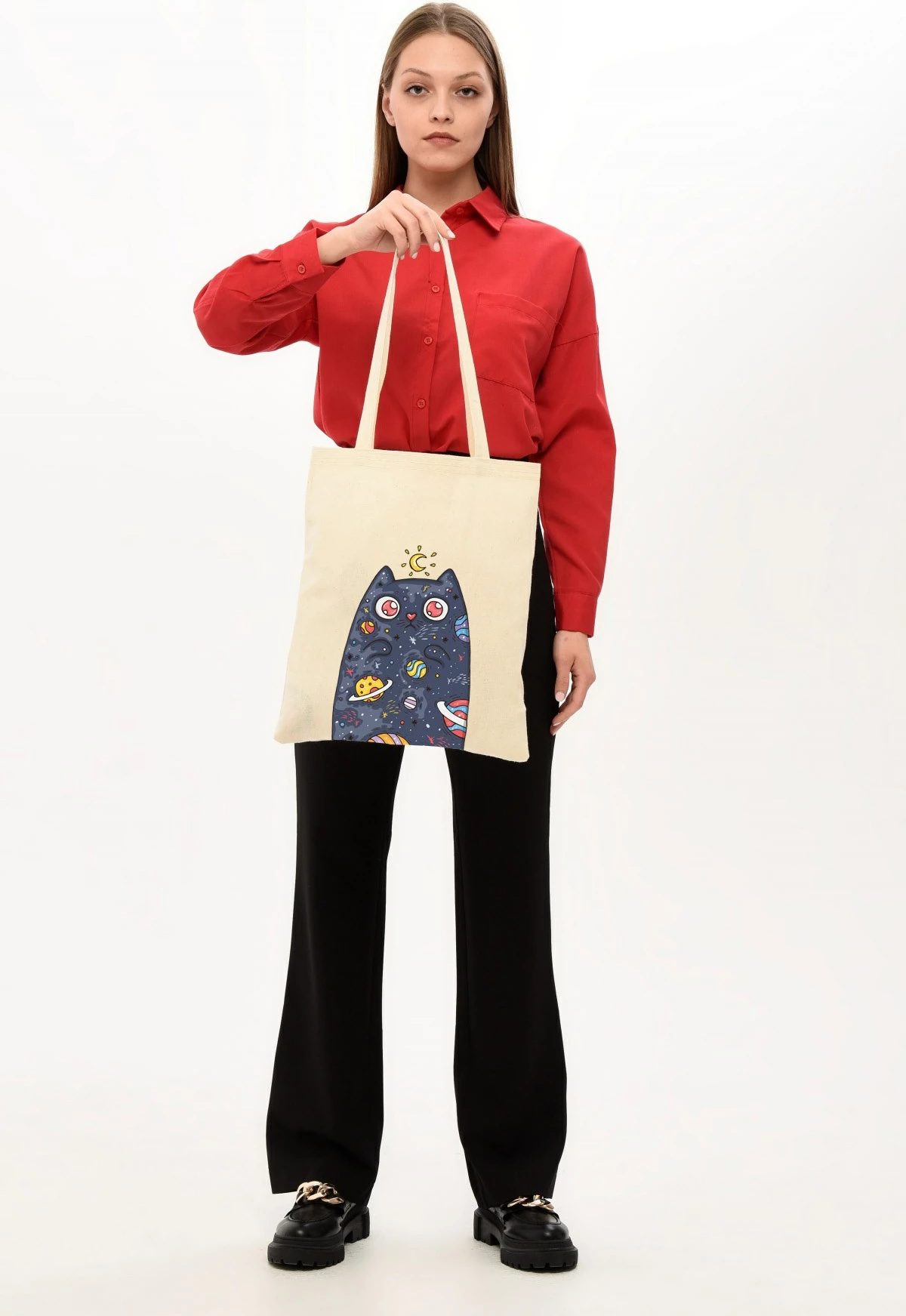 Çantë Tote Zoozie Bags, krem, 35x40cm, 0314