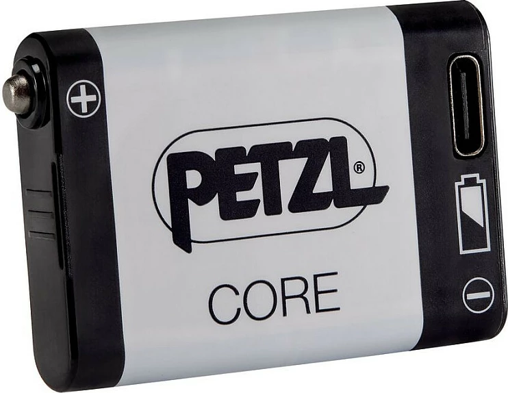Bateri e rikarikueshme Petzl CORE 1250 mAh, Li-Ion, USB-C, zezë/gri