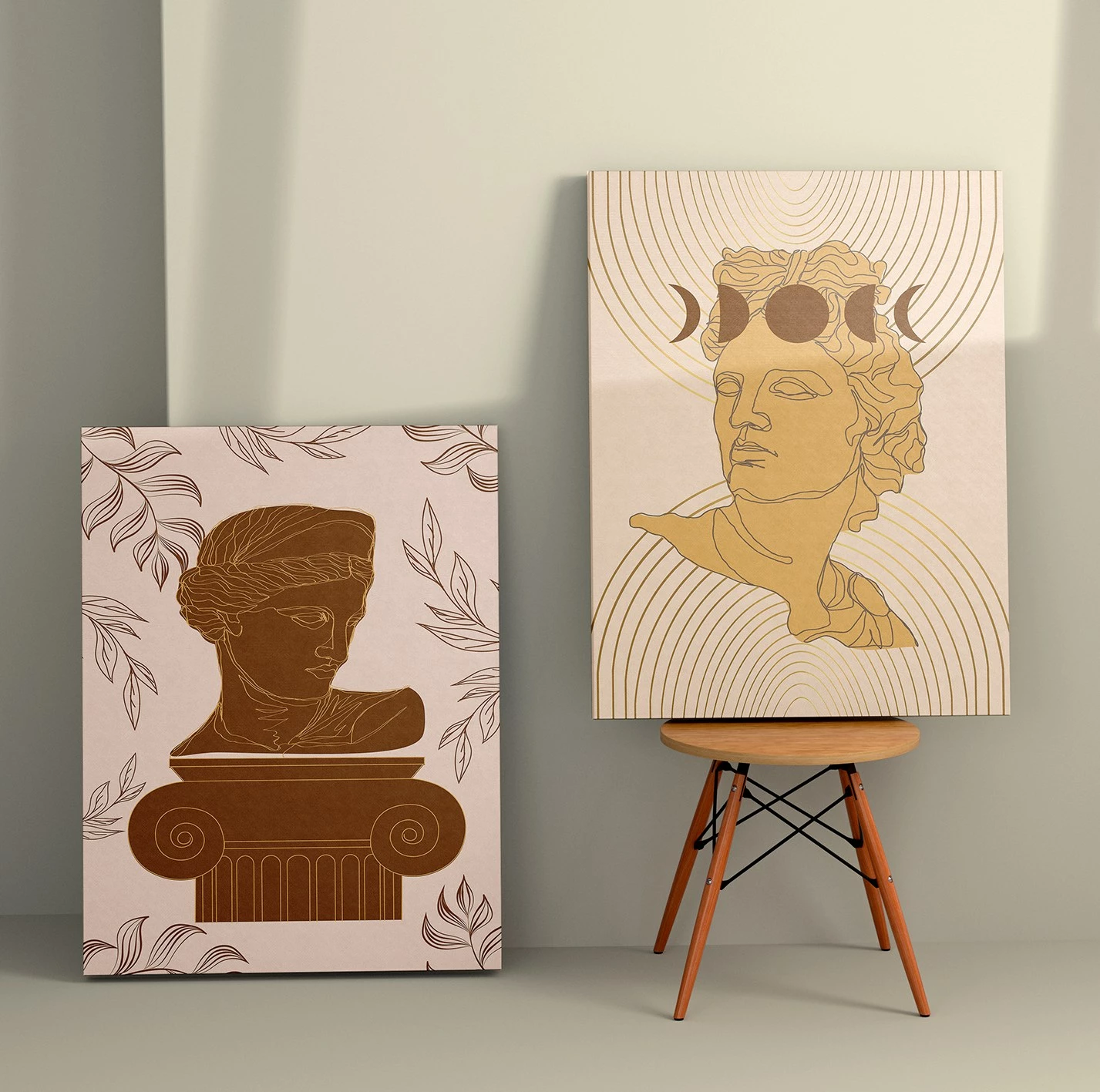 Pikturë dekorative në kanavacë (2 copë), Wallity, 2KNV4256, 50x70cm