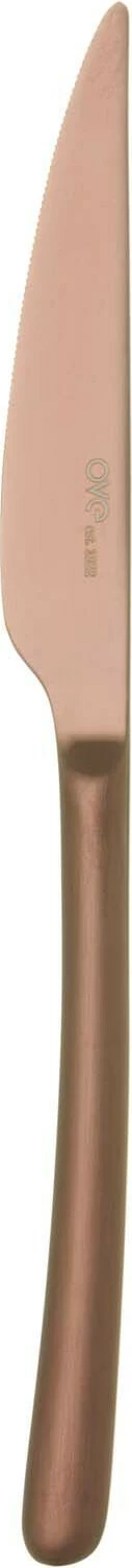 Thikë tavoline OVE Amarone Bronze 237 mm, çelik inox 18/10, set 12 copë, ngjyrë bakri