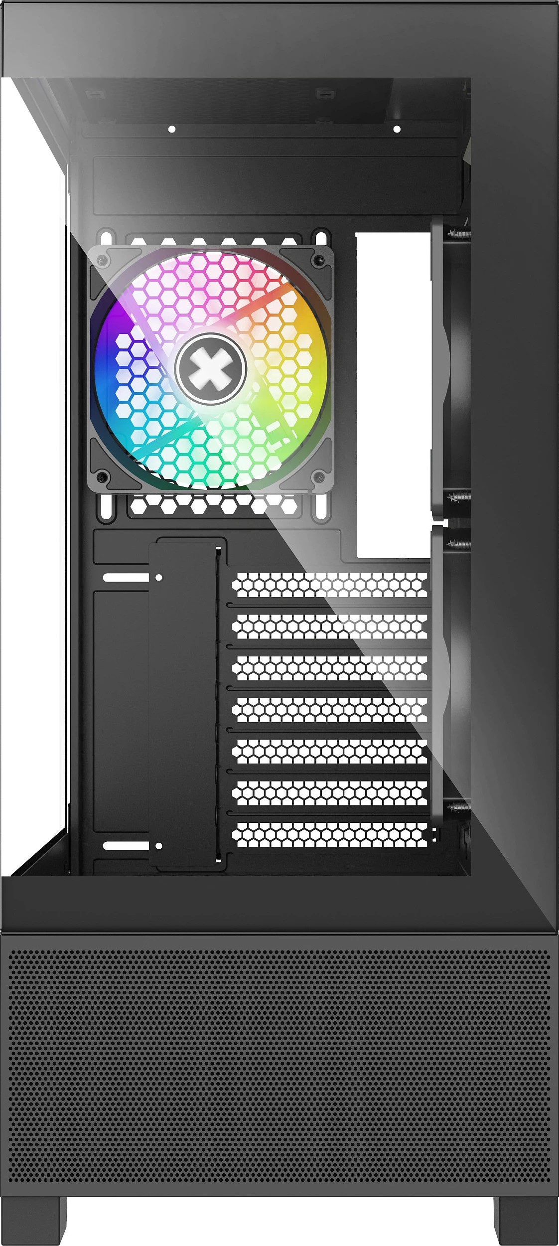 Kasë Xilence Beam XG172, Midi Tower, tempered glass, RGB, e zezë