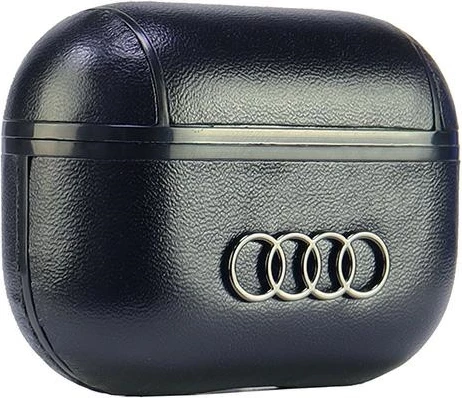 Mbështjellës Audi Leather Big Logo për AirPods Pro 2, i zi