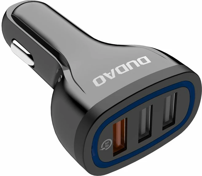 Karikues veture Dudao R7S, 3x USB, Quick Charge 3.0, 18W, Bardhë