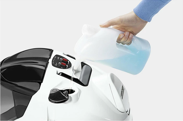 Fshesë me avull dhe vakum Kärcher SV 7, 0.5 L, 2200 W, HEPA, bardhë/gri/zi