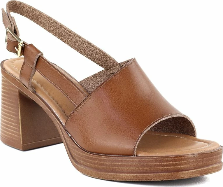 Sandale me takë të lartë Potocki 54324, kafe