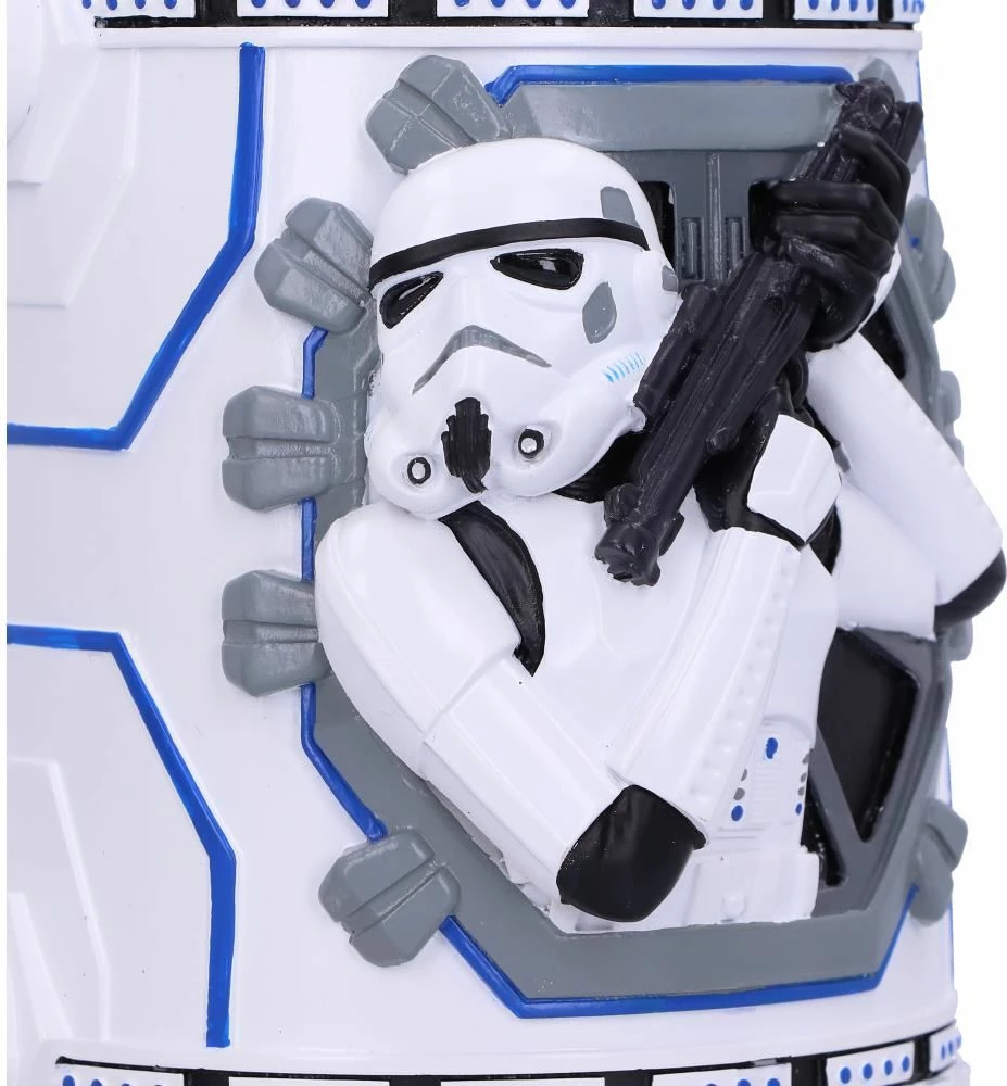 Mug NEMESIS NOW Stormtrooper 18 cm, rrëshirë me insert inox, bardhë/zi