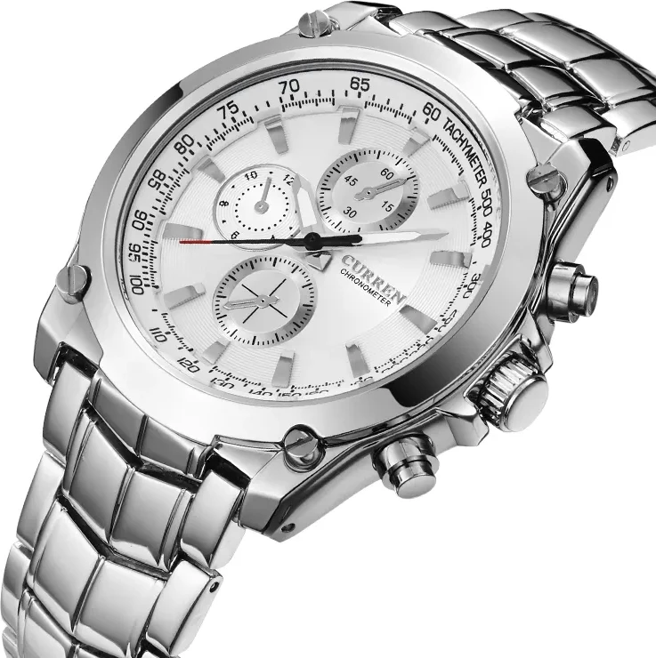 Orë dore për meshkuj Curren 8025, argjend