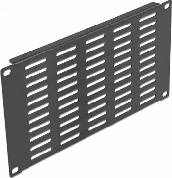 Panel ventiluese për rack 10" DeLOCK 3U, metal, i zi