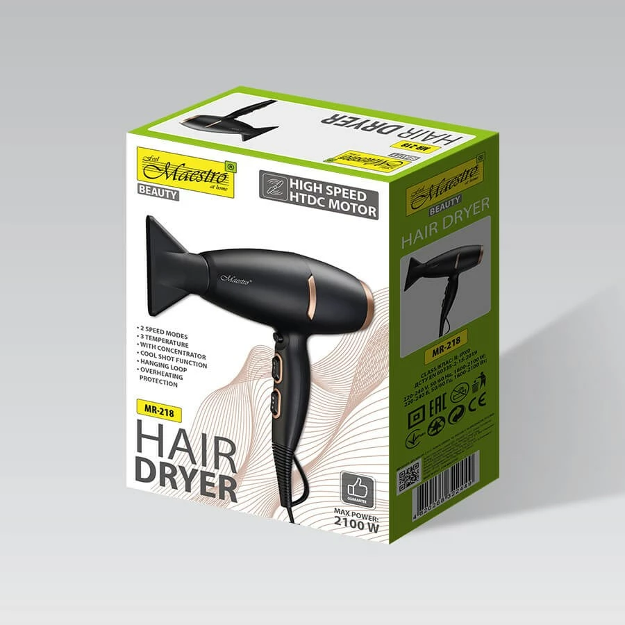 Tharëse flokësh Maestro MR-218, 2100W, Ari