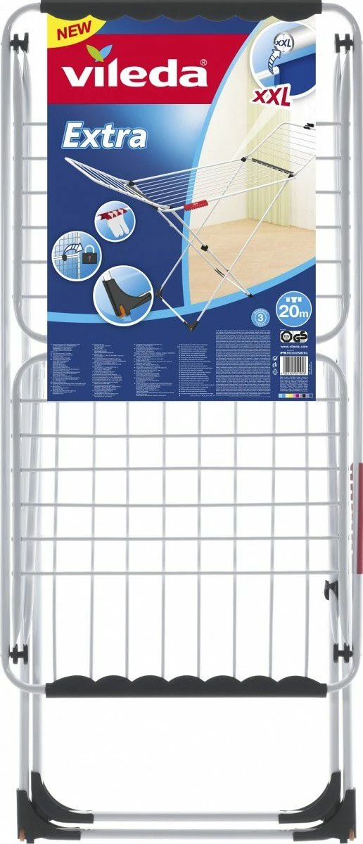 Tharëse rrobash Vileda Extra 157215, 20 m, 15 kg, 173x56x93 cm, e bardhë