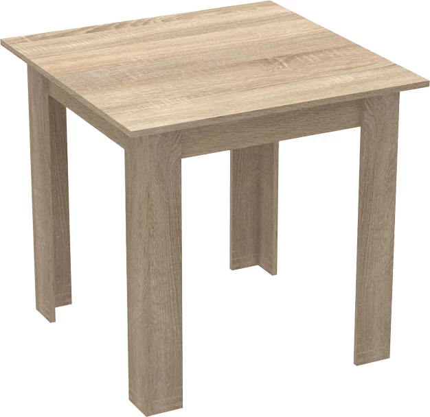 Set tavoline me karrige Manka I-Julita, 3 copë, ngjyrë sonoma-e zezë, 80x80x77cm