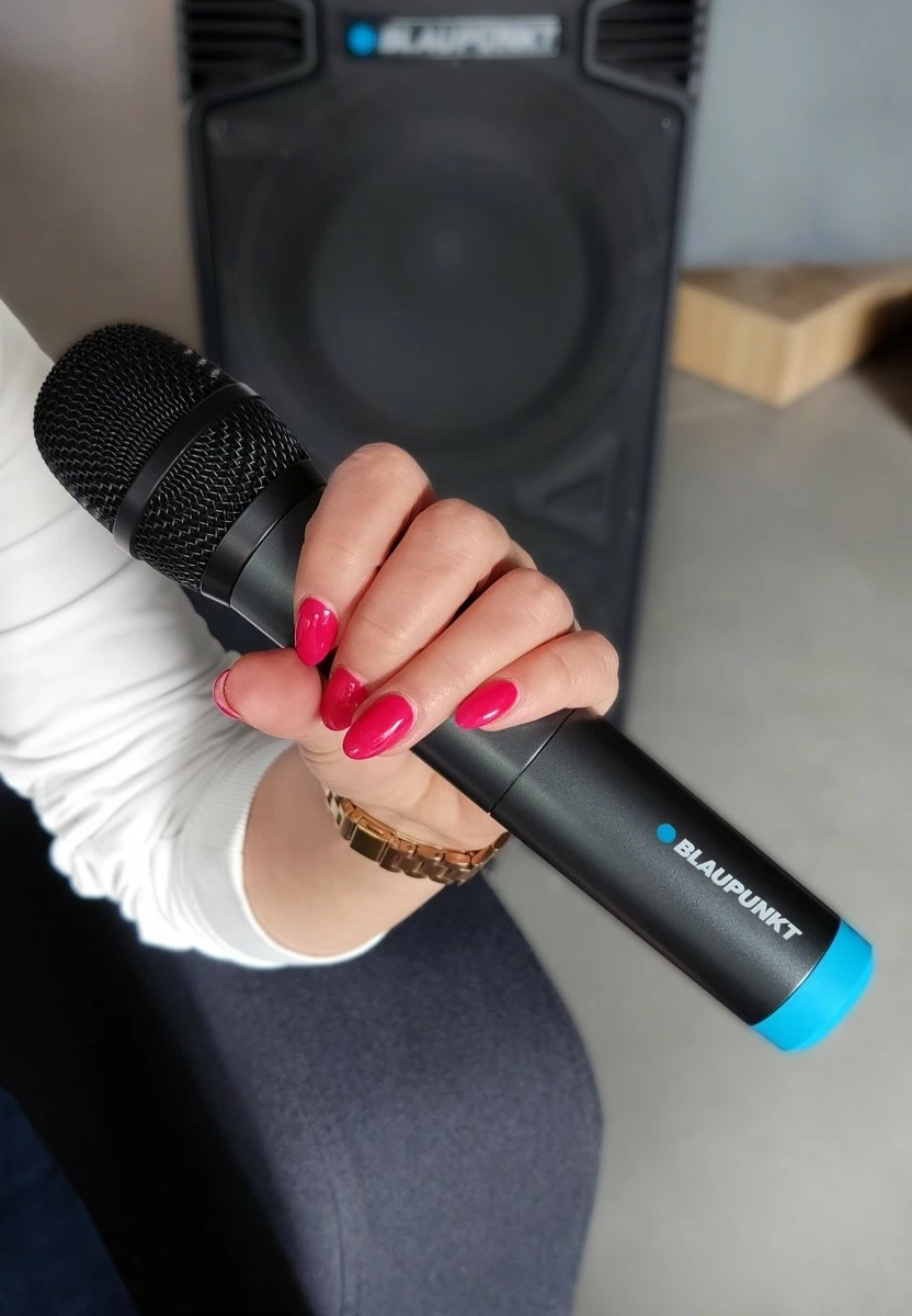 Set mikrofonash wireless Blaupunkt WM60UDB, UHF, 2 copë, Blu/Portokalli