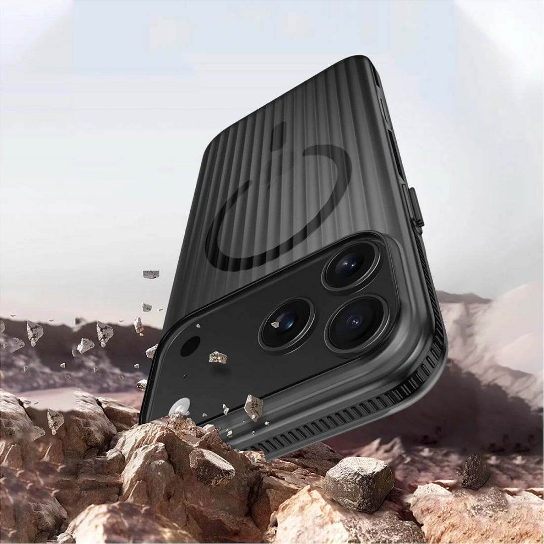 Mbështjellës 4smarts Aero për iPhone 17 Pro Max, MagSafe, i zi