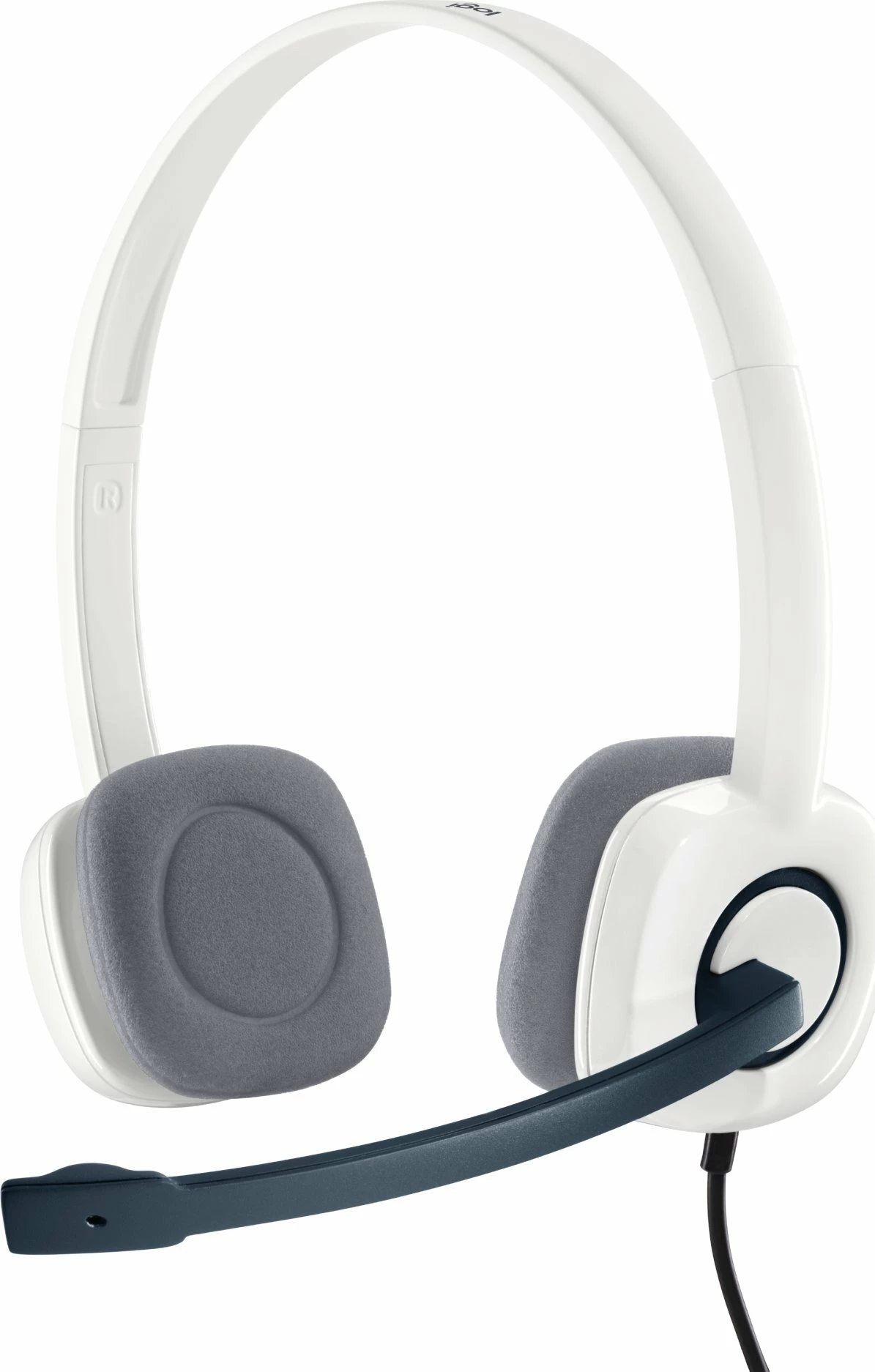 Kufje Logitech H150 (981-000350), me mikrofon, 3.5 mm, kabllo 1.8 m, të bardha
