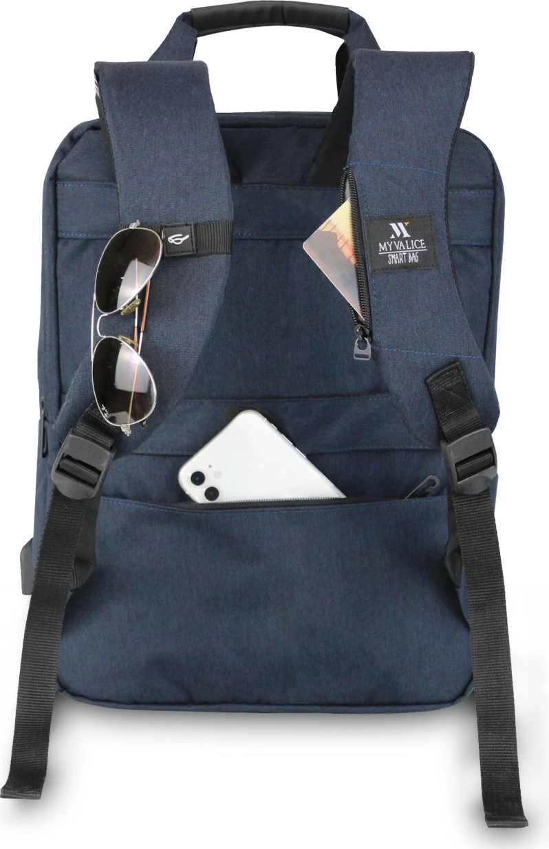 Çantë laptopi Zoozie Bags, ngjyrë e kaltër e errët, 2218