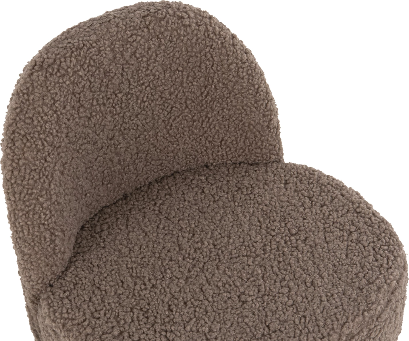 Karrige YASMINE FH8395.25 shpinë e ulët, pëlhurë boucle ngjyrë kafe e lehtë, 47x46x64.5H cm.