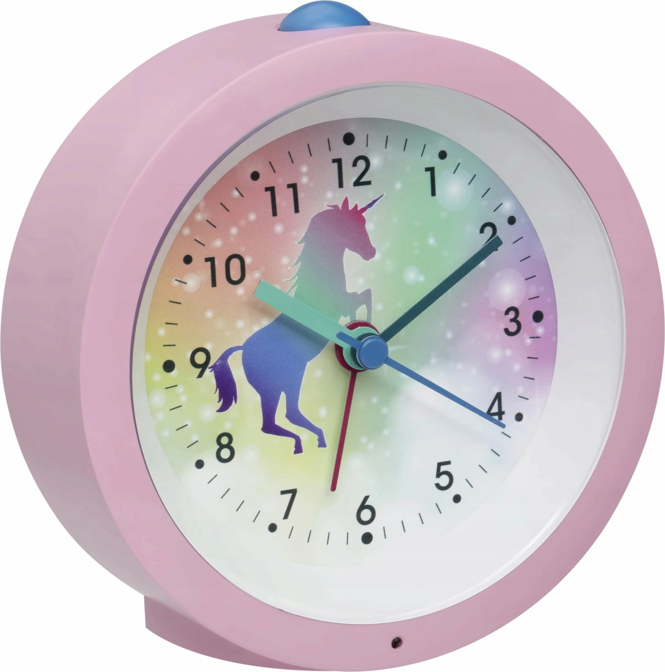 Orë alarmi TFA 60.1033.12, kuarc, analoge, snooze, dial me ndriçim, mekanizëm i qetë, 11 cm, rozë