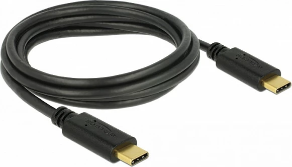 Kabllo USB-C DeLOCK 83324, USB 2.0, 2m, 5A, e zezë