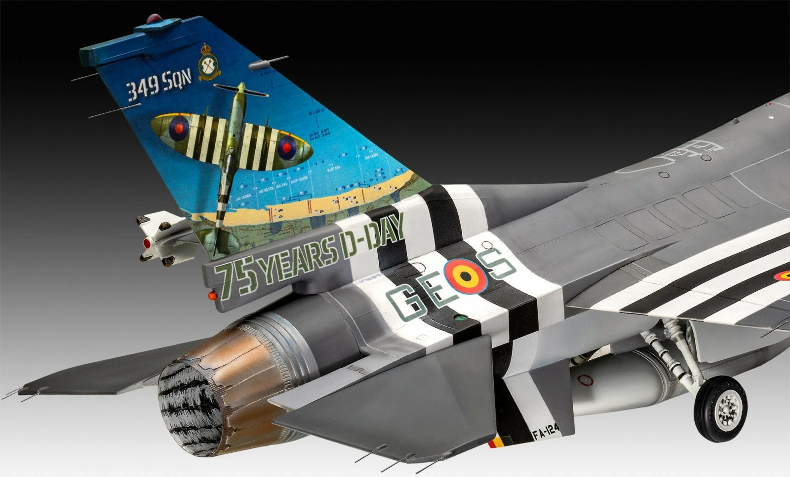 Model plastik aeroplani Revell F-16 Falcon 1:32, 150 pjesë, Edicioni 50 vjetori