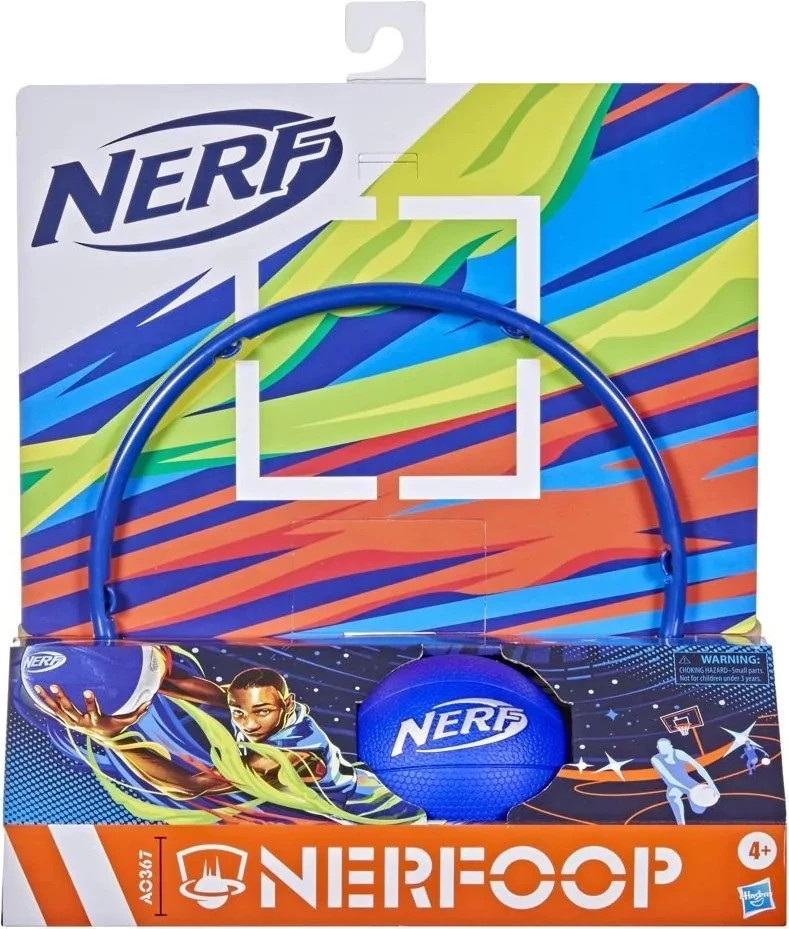 Set kosh basketbolli për derë Nerf Nerf Sports, mini top shkumë 10 cm, blu