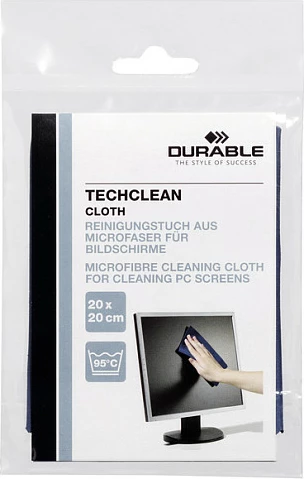 Leckë mikrofibre Durable TECHCLEAN Cloth 200x200 mm, blu