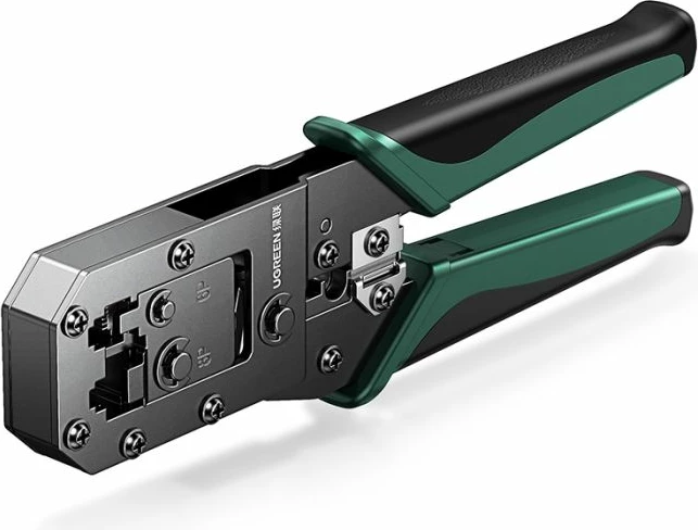 Pinca krimpimi UTP, UGREEN 70683, për RJ45/RJ11, e zezë/jeshile, blister