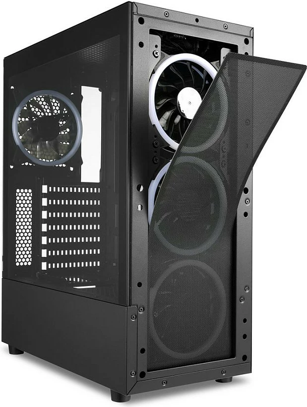 Kasë Sharkoon TK5M RGB midi, e zezë