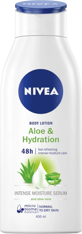 Balsam trupi Nivea Aloe & Hydration për femra 400ml
