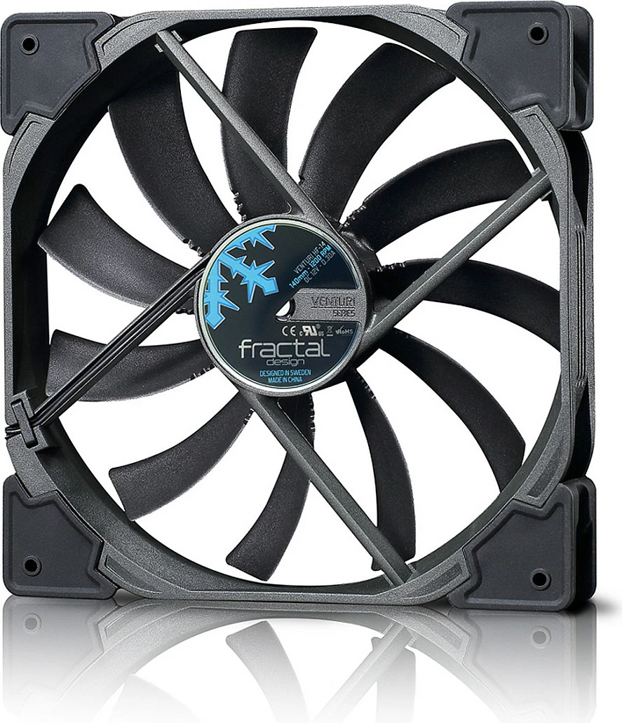 Ventilator kasë Fractal Design Venturi HF-14, 140mm, 1200RPM, 3-pin, zi/gri