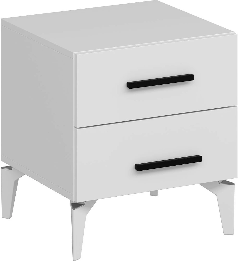 Komodinë Hanah Home, Kale, e bardhë, 50x56x47 cm