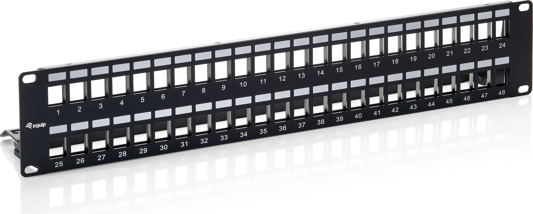 Patch panel Equip 48-port Cat6, 2U, i zi