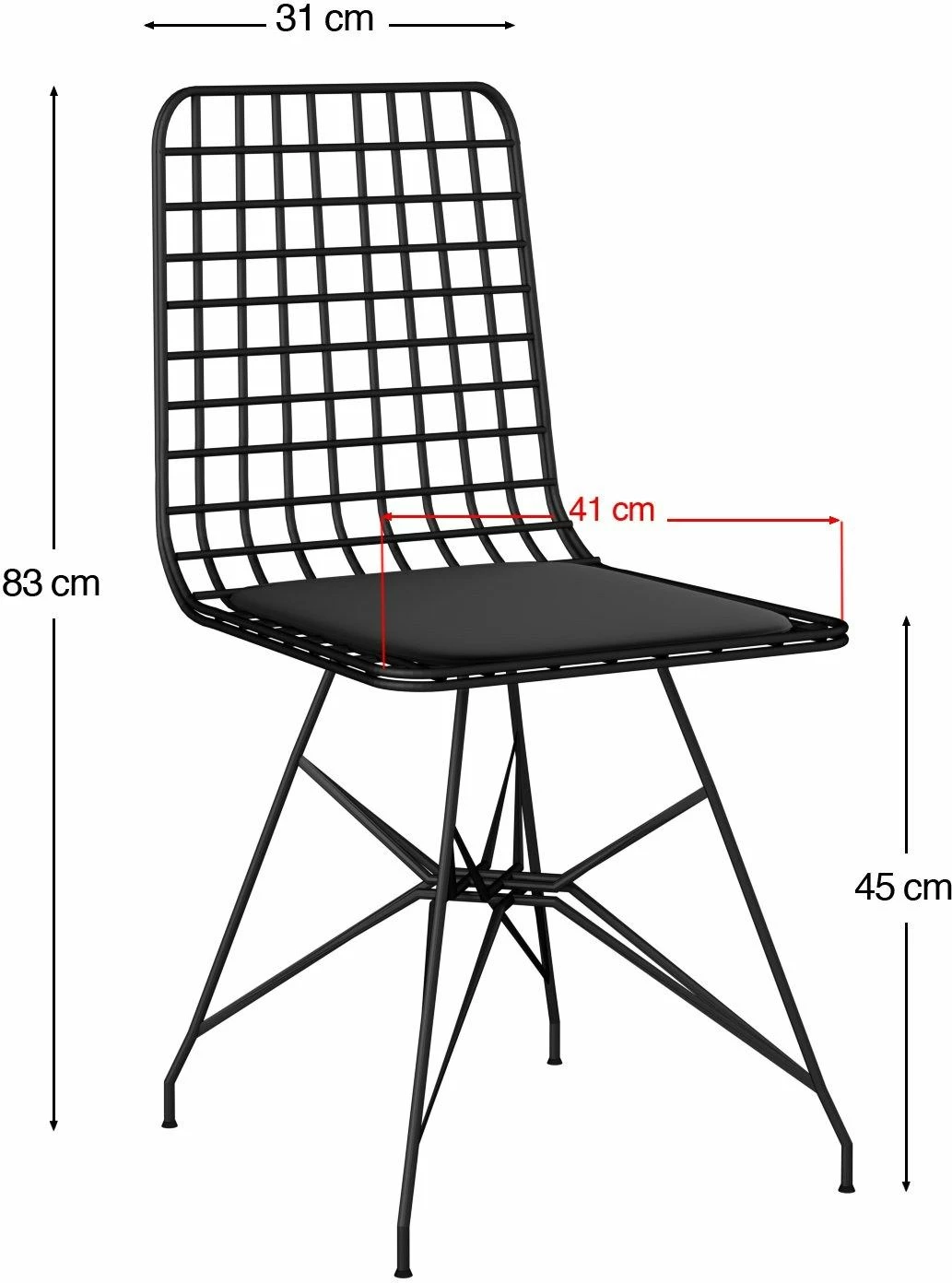 Tavolinë me karrige (5 copë), Skye Decor, Nmsymk001, ngjyrë lis dhe e zezë