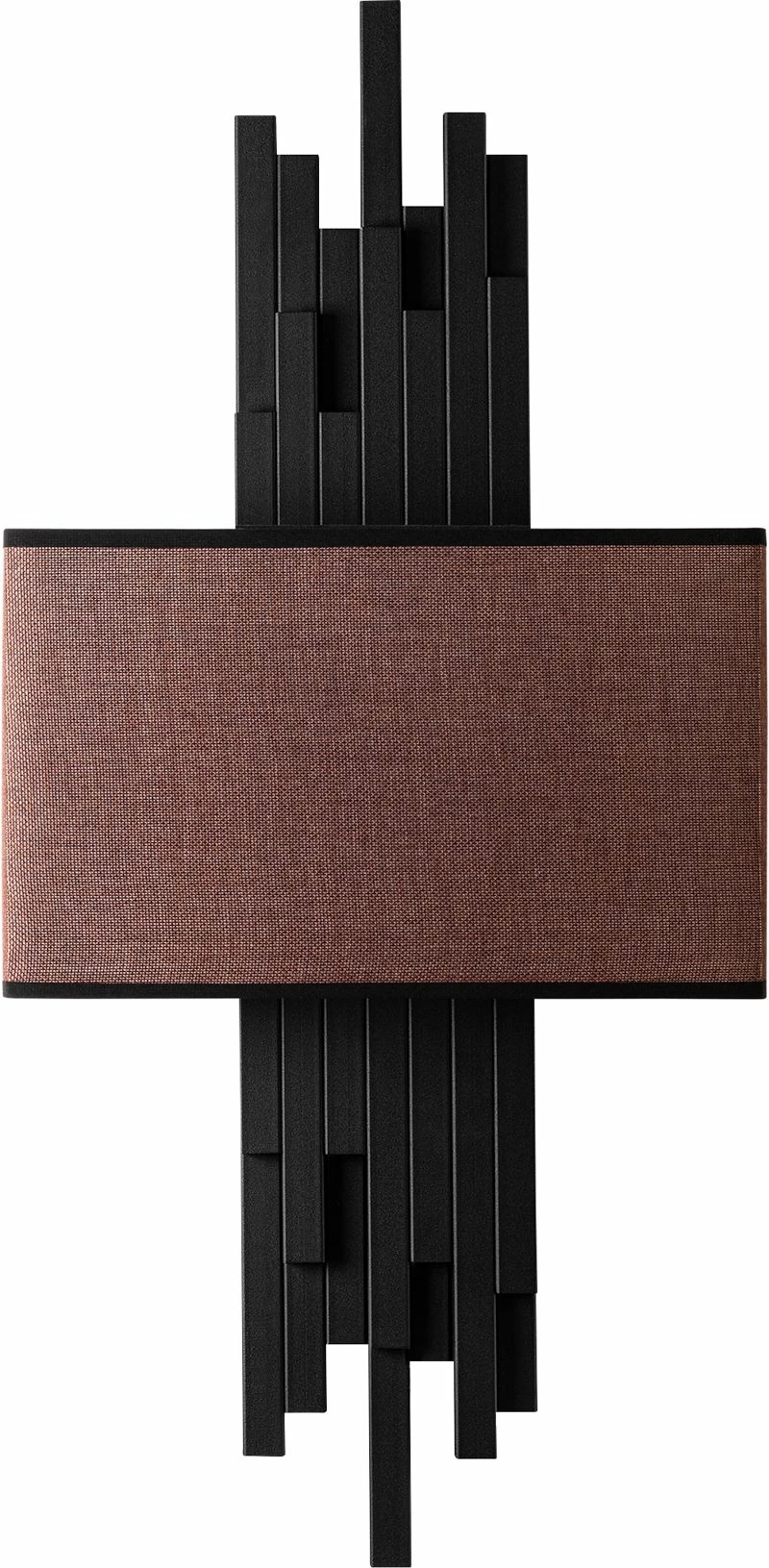 Llambë muri Opviq, Axıs - 15103, metal dhe tekstil, e zezë dhe kafe, 35x75x10 cm