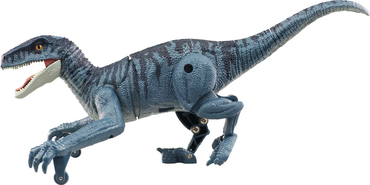 Lodër dinosaur AMEWI 40010 Velociraptor me kontroll 2.4 GHz, drita dhe tinguj, LiPo 100 mAh, gri